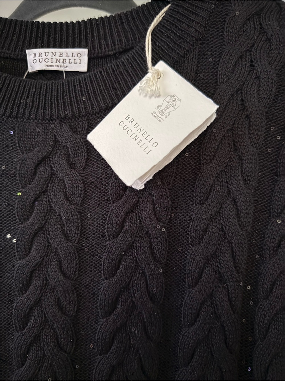 BNWT!!! Brunello Cucinelli Cotton Dazzling Double Cable Sweater Vest - Size M - Picture 6 of 11